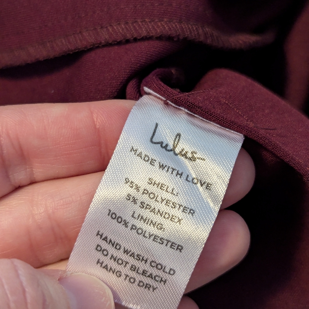 Lulus So Flirty Burgundy One-Shoulder Cutout Asymmetrical Formal Prom Dress, M - Picture 10 of 14